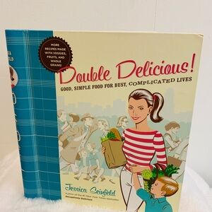 Double Delicious! Cookbook by Jessica Seinfeld - Blue and Cream